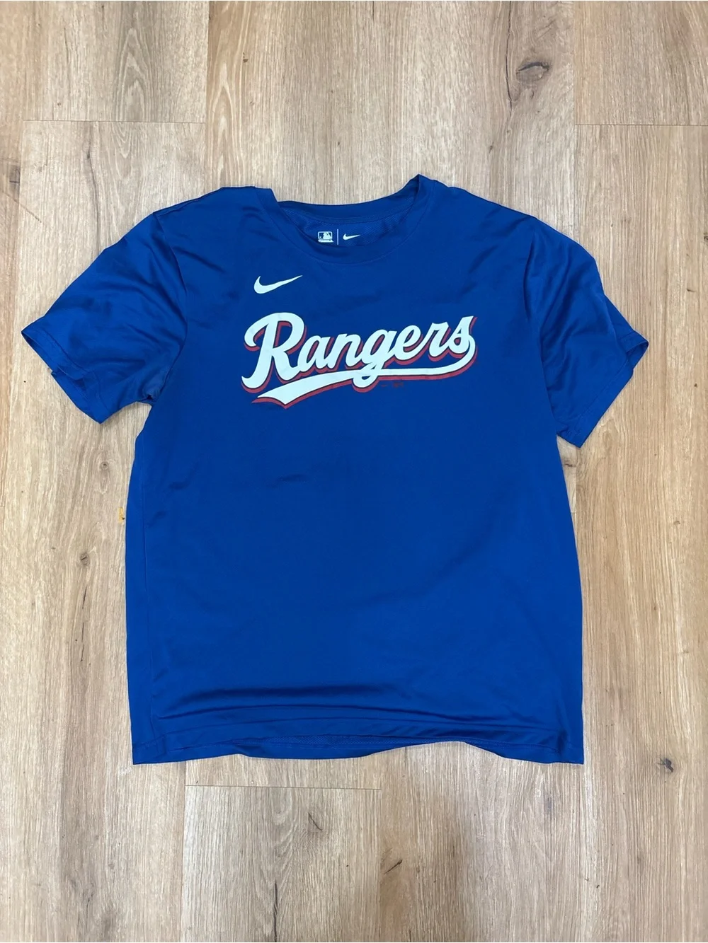 Nike Men Rangers Logo Tee drifit athletic lightweight